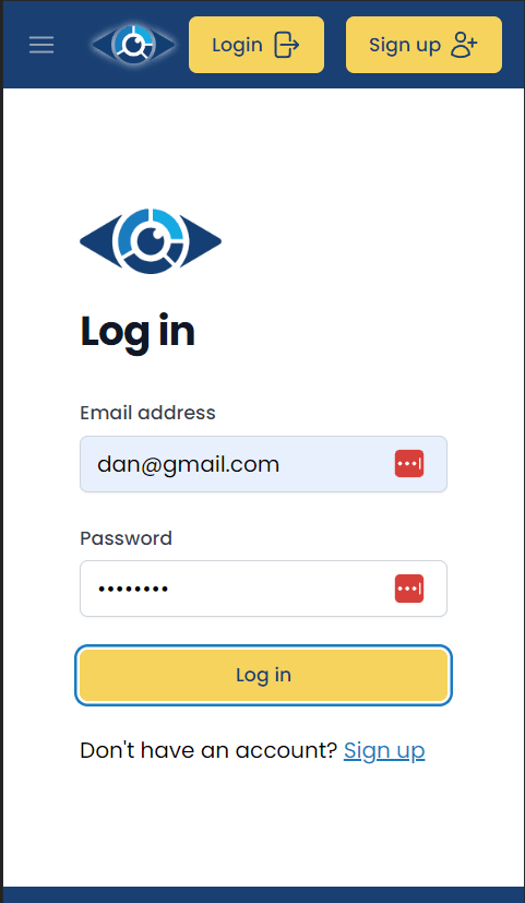 Login Mobile